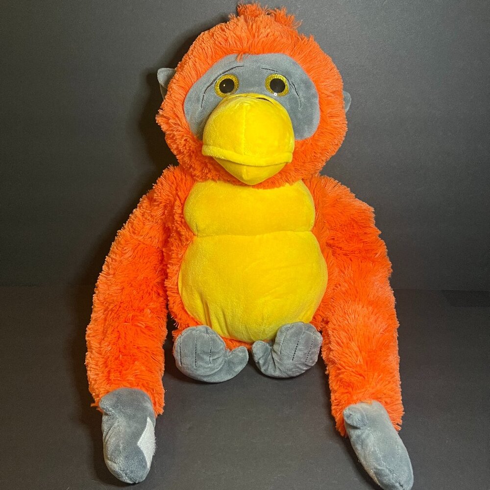 Nanco Large Orange Orangutan Chimp Monkey Hooking Hands Plush Animal Toy 14"